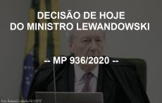 DECISÃO DE HOJE DO MINISTRO LEWANDOWSKI -MP 936/2020